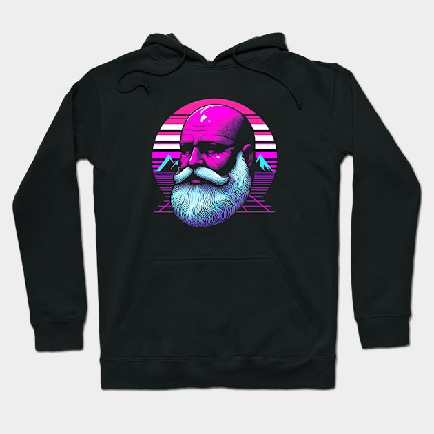 Bearded philosopher vaporwave Hoodie by 2Divided